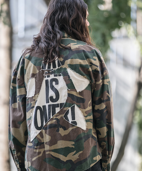 glamb(グラム)の「ms3414-CAMBIO別注-glamb Wish Upon a Star SH シャツ(シャツ/ブラウス・メンズ・カーキ/カモフラージュ・4/1/3/2)」の2枚目の写真