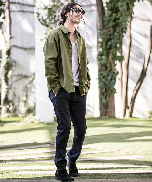 glamb(グラム)の「ms3414-CAMBIO別注-glamb Wish Upon a Star SH シャツ(シャツ/ブラウス・メンズ・カーキ/カモフラージュ・4/1/3/2)」の11枚目の写真