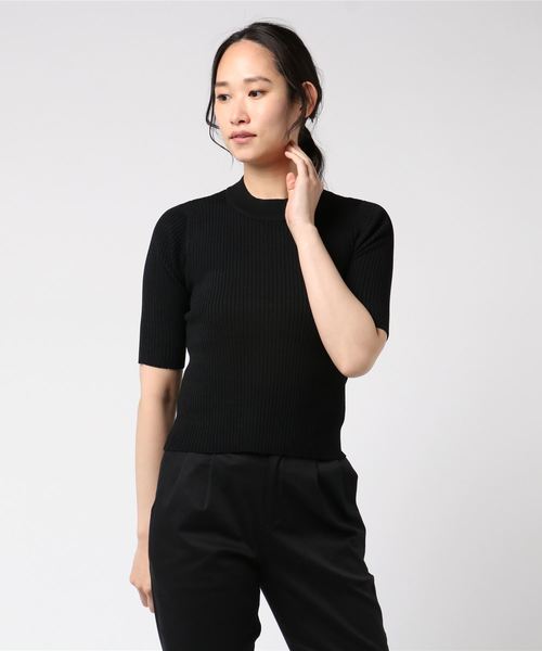 SLY（スライ）の「DOUBLE RIB HG TOPS（ニット/セーター・レディース・グリーン/オレンジ/ブラック/ホワイト・FREE）」の8枚目の写真