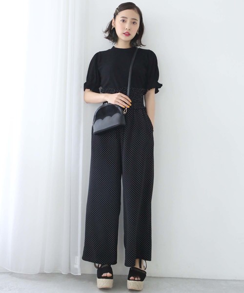 one after another NICE CLAUP（ワンアフターアナザーナイスクラップ）の「ウエストレースアップパンツ（その他パンツ・レディース・ネイビー/サックスブルー/その他/ドット・FREE）」の8枚目の写真