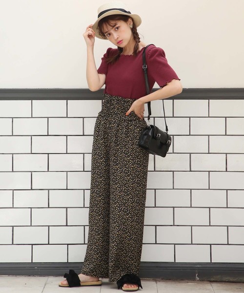 one after another NICE CLAUP（ワンアフターアナザーナイスクラップ）の「ウエストレースアップパンツ（その他パンツ・レディース・ネイビー/サックスブルー/その他/ドット・FREE）」の12枚目の写真