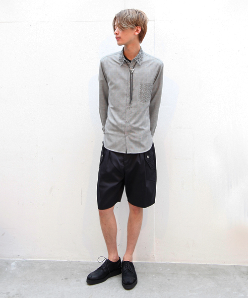 ANREALAGE（アンリアレイジ）の「ANREALAGE×MIDWEST 【別注】レーザーポケットショーツ（その他パンツ・メンズ・ブラック/ダークグレー/ネイビー・1/2）」の12枚目の写真