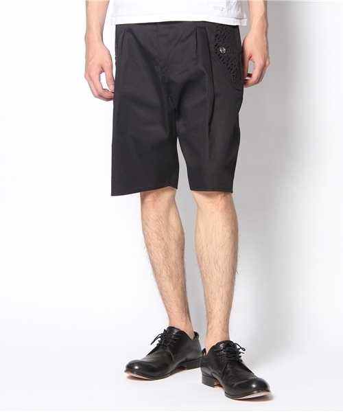 ANREALAGE（アンリアレイジ）の「ANREALAGE×MIDWEST 【別注】レーザーポケットショーツ（その他パンツ・メンズ・ブラック/ダークグレー/ネイビー・1/2）」の2枚目の写真