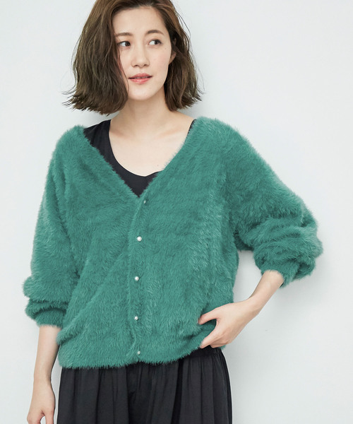 ROPE' PICNIC（ロペピクニック）の「【洗濯機で洗える】パール釦Vネックカーディガン（カーディガン/ボレロ）」 WEAR