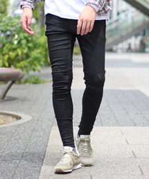 RATTLE TRAP | 追加生産決定【ハイパーストレッチスキニー】リペアデニム ジェギンス(デニムパンツ)