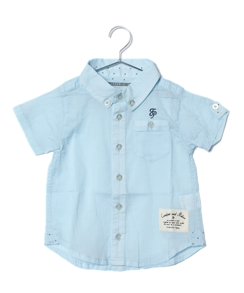 CIAOPANIC TYPY（チャオパニックティピー）の「◆KID'S リネンブレンドシャツ（シャツ/ブラウス・キッズ・ホワイト/イエロー/ピンク/サックスブルー/その他20/アイボリー/ブルー/サーモンピンク/レモンイエロー/その他18・90/100/110/120/130）」の4枚目の写真