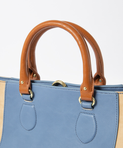 qualite(カリテ)の「バイカラーワイドトート(トートバッグ・レディース・ベージュ/サックスブルー・フリー)」の15枚目の写真