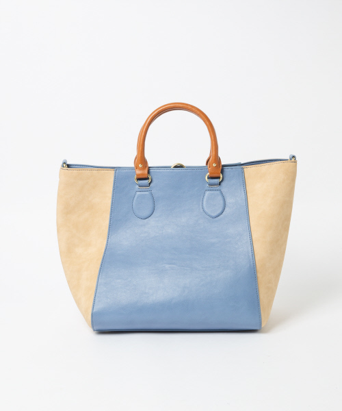 qualite(カリテ)の「バイカラーワイドトート(トートバッグ・レディース・ベージュ/サックスブルー・フリー)」の9枚目の写真