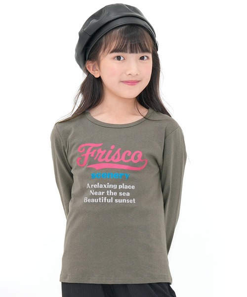 Bee des Bee（ビーデスビー）の「【コットン100％】長袖プリントTシャツ（Tシャツ/カットソー・キッズ・ホワイト系その他/ブラック×ホワイト/ホワイト×ブラック/ブラック系その他5/ブラック系その他2/ライトピンク/ブラック系その他4/ピンク/ブラック系その他3/カーキ/ホワイト系その他2/ブラック系その他6/ピンク系その他/ブラック系その他7/ブラック/ホワイト系その他3/ネイビー/ベージュ/ブラウン/ミント/ピンク系その他2/マスタード/ブルー系その他/ブラウン系その他/チャコールグレー/ベビーピンク/杢グレー/ブルー/グリーン系その他/ライトベージュ/チョコ/クリーム/グレー系/ブラック系1/ブルー系1/ホワイト系その他4/ブラック系2/パープル系1/パープル系2/ブルー系2/ピンク系3/ブルー系/パープル系/ブラック系/グレー系その他2/ピンク系1/ピンク系/ブルー × パープル/ライトグレー/ピンク系2/ライラック/グリーン系1/ブルー系4/ピンク系4/ブルー系3/ブラック系3/グレー系その他3・120cm/110cm/130cm/140cm/150cm/100cm）」の22枚目の写真