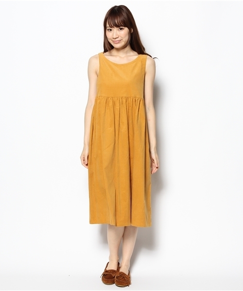 BEAMS BOY（ビームスボーイ）の「□BEAMS BOY / サイドボタン ノースリーブワンピース（ワンピース・レディース・イエロー/ミント・ONE SIZE）」の3枚目の写真