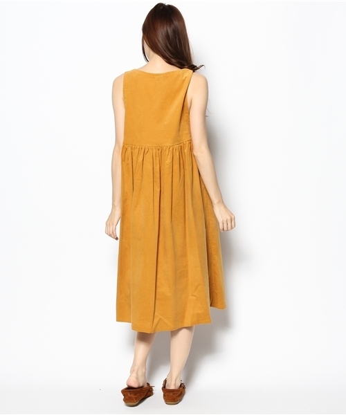 BEAMS BOY（ビームスボーイ）の「□BEAMS BOY / サイドボタン ノースリーブワンピース（ワンピース・レディース・イエロー/ミント・ONE SIZE）」の5枚目の写真