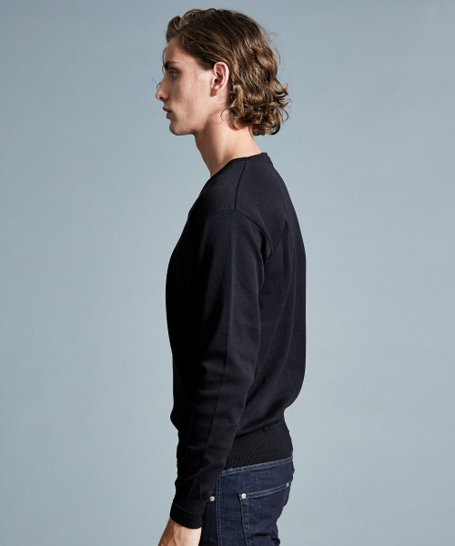 5351 POUR LES HOMMES（ゴーサンゴーイチプールオム）の「“SOFFY”シルケットコットンVネックニットTシャツ（ニット/セーター・メンズ・ホワイト/ブラック・44/46/48/50）」の12枚目の写真