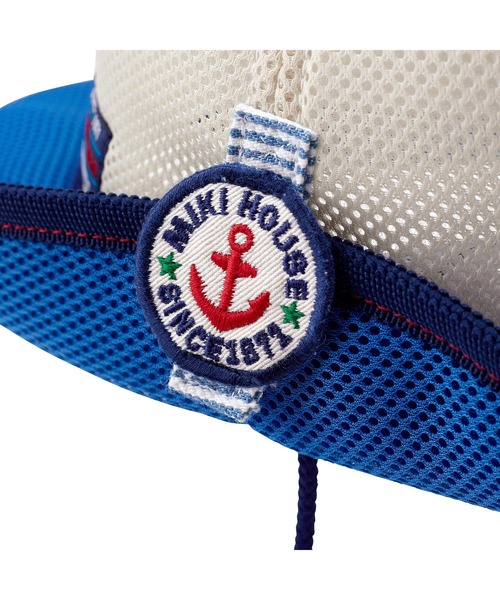 MIKI HOUSE（ミキハウス）の「日よけ付き ダブルラッセルテンガロンハット（ハット・キッズ・ピンク/ブルー/マルチ・48/50/52/54/56）」の10枚目の写真