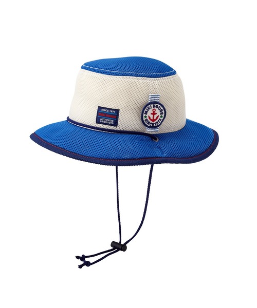 MIKI HOUSE（ミキハウス）の「日よけ付き ダブルラッセルテンガロンハット（ハット・キッズ・ピンク/ブルー/マルチ・48/50/52/54/56）」の4枚目の写真