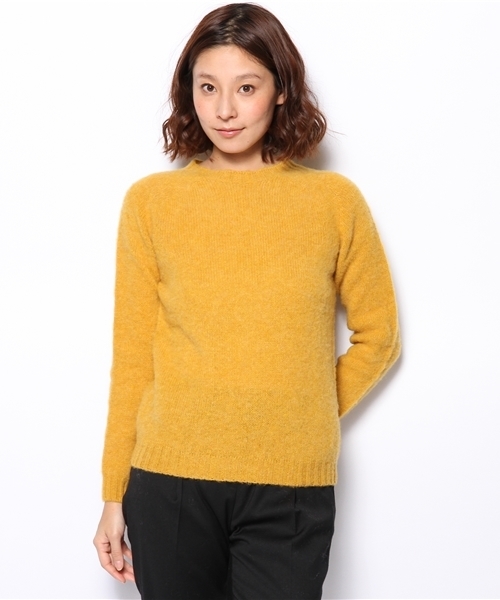 SHIPS for women（シップスフォーウィメン）の「HARLEY:シェットランド クルーネック（ニット/セーター・レディース・ライトグレー/ピンク/レンガ/ネイビー/イエロー/ブルー・ONE SIZE）」の4枚目の写真