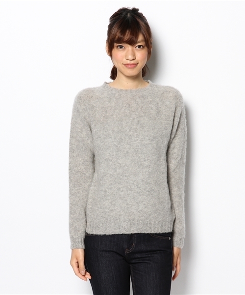 SHIPS for women（シップスフォーウィメン）の「HARLEY:シェットランド クルーネック（ニット/セーター・レディース・ライトグレー/ピンク/レンガ/ネイビー/イエロー/ブルー・ONE SIZE）」の7枚目の写真