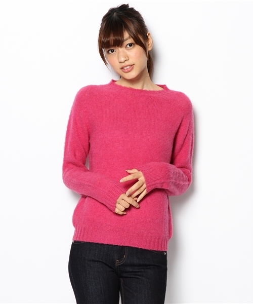 SHIPS for women（シップスフォーウィメン）の「HARLEY:シェットランド クルーネック（ニット/セーター・レディース・ライトグレー/ピンク/レンガ/ネイビー/イエロー/ブルー・ONE SIZE）」の15枚目の写真