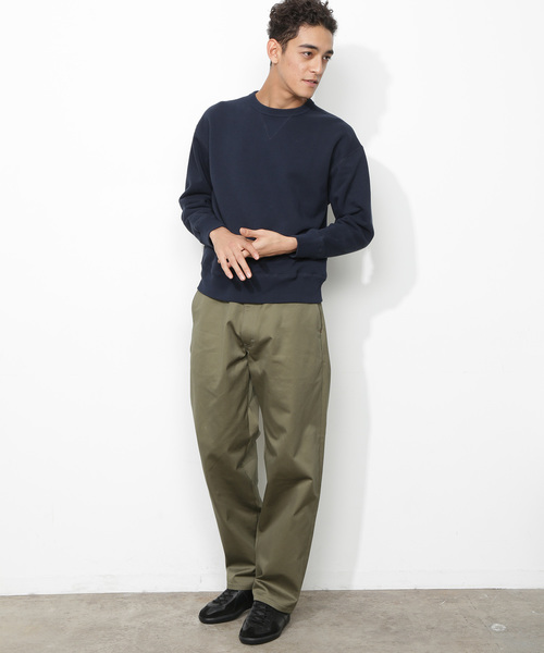 ADAM ET ROPE'（アダムエロペ）の「ヘビーテリー裏毛クルーネックプルオーバー（Tシャツ/カットソー・メンズ・ホワイト/ベージュ/グリーン/ネイビー/オレンジ・S/M/L）」の13枚目の写真