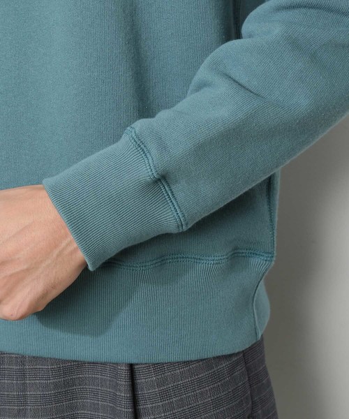 ADAM ET ROPE'（アダムエロペ）の「ヘビーテリー裏毛クルーネックプルオーバー（Tシャツ/カットソー・メンズ・ホワイト/ベージュ/グリーン/ネイビー/オレンジ・S/M/L）」の17枚目の写真