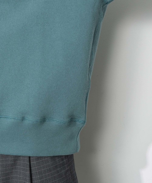 ADAM ET ROPE'（アダムエロペ）の「ヘビーテリー裏毛クルーネックプルオーバー（Tシャツ/カットソー・メンズ・ホワイト/ベージュ/グリーン/ネイビー/オレンジ・S/M/L）」の20枚目の写真