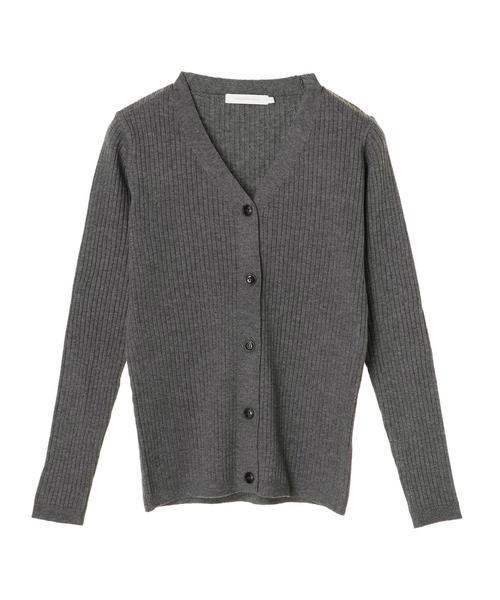 AMERICAN HOLIC（アメリカンホリック）の「ベーシックリブカーディガン＊（カーディガン/ボレロ・レディース・チャコールグレー/ブラック/ベージュ/ネイビー/ピンク/その他7/ホワイト系その他4・M/L）」の20枚目の写真