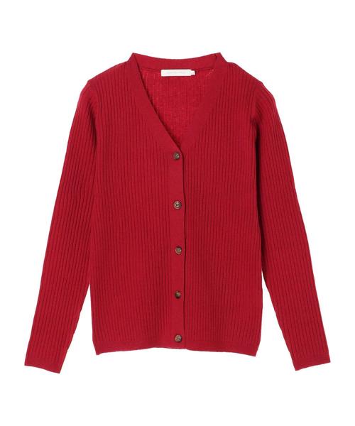 AMERICAN HOLIC（アメリカンホリック）の「ベーシックリブカーディガン＊（カーディガン/ボレロ・レディース・チャコールグレー/ブラック/ベージュ/ネイビー/ピンク/その他7/ホワイト系その他4・M/L）」の18枚目の写真