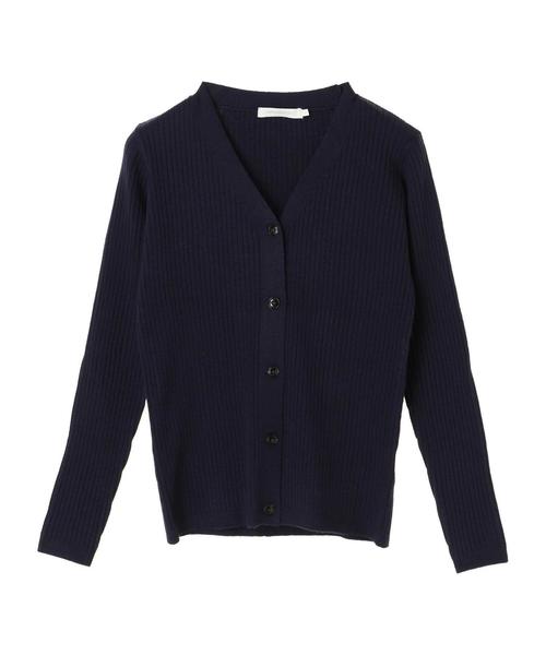 AMERICAN HOLIC（アメリカンホリック）の「ベーシックリブカーディガン＊（カーディガン/ボレロ・レディース・チャコールグレー/ブラック/ベージュ/ネイビー/ピンク/その他7/ホワイト系その他4・M/L）」の16枚目の写真