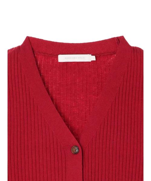 AMERICAN HOLIC（アメリカンホリック）の「ベーシックリブカーディガン＊（カーディガン/ボレロ・レディース・チャコールグレー/ブラック/ベージュ/ネイビー/ピンク/その他7/ホワイト系その他4・M/L）」の10枚目の写真