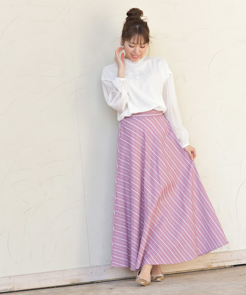 rps（アールピーエス）の「カットドビーボリュームスリーブプチハイブラウス（シャツ/ブラウス・レディース・オフホワイト/ラベンダー/ホワイト系その他2・M）」の13枚目の写真