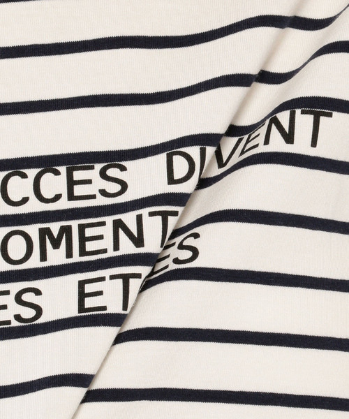 Petit Honfleur（プチオンフルール）の「◇カタログ掲載◇ロゴプリントボーダーTシャツ（Tシャツ/カットソー・レディース・ホワイト/ブラック/ネイビー/グリーン・M size/L size）」の18枚目の写真