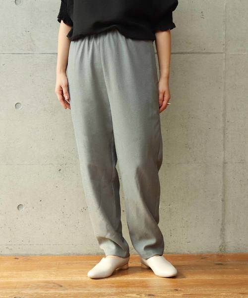 nitca(ニトカ)の「△DERAリネンオックスストレッチ スパッツパンツ(パンツ)」|カーキ