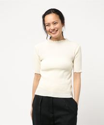 ・スタイルアップリブニット(5分袖) ●*