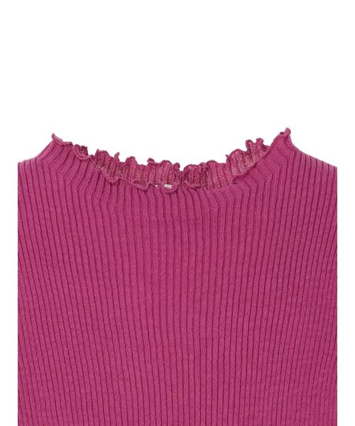 earth music&ecology（アースミュージックアンドエコロジー）の「・スタイルアップリブニット(5分袖) ●＊（ニット/セーター・レディース・グリーン/ピンク/モカ/ターコイズブルー/その他7/ブラック/アイボリー/ラベンダー・S/M）」の17枚目の写真