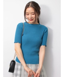 earth music&ecology | ・スタイルアップリブニット(5分袖) ●＊(ニット/セーター)