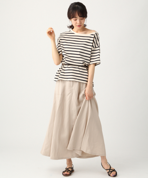 A part by(アパートバイ)の「CボーダーワンショルSS 836668(Tシャツ/カットソー・レディース・ホワイト系その他/ブルー系その他/ブルー系その他2・FREE)」の12枚目の写真