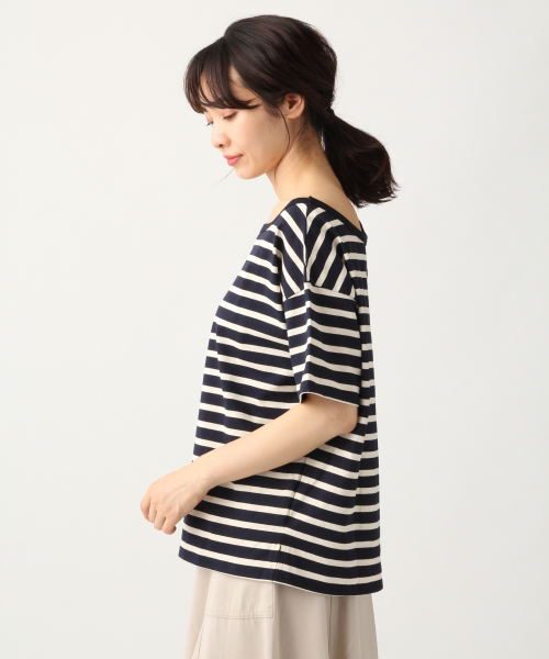 A part by(アパートバイ)の「CボーダーワンショルSS 836668(Tシャツ/カットソー・レディース・ホワイト系その他/ブルー系その他/ブルー系その他2・FREE)」の8枚目の写真