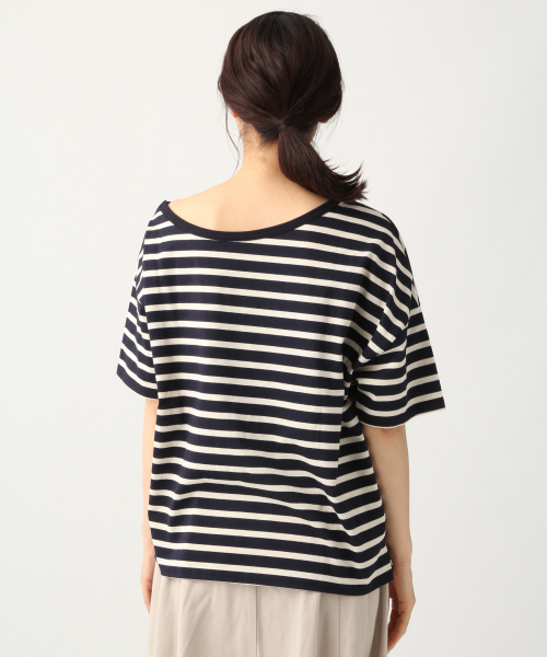 A part by(アパートバイ)の「CボーダーワンショルSS 836668(Tシャツ/カットソー・レディース・ホワイト系その他/ブルー系その他/ブルー系その他2・FREE)」の13枚目の写真