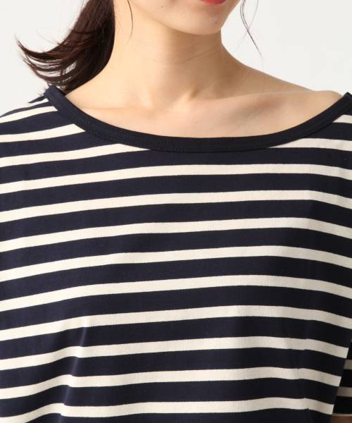 A part by(アパートバイ)の「CボーダーワンショルSS 836668(Tシャツ/カットソー・レディース・ホワイト系その他/ブルー系その他/ブルー系その他2・FREE)」の5枚目の写真
