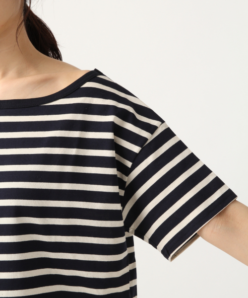 A part by(アパートバイ)の「CボーダーワンショルSS 836668(Tシャツ/カットソー・レディース・ホワイト系その他/ブルー系その他/ブルー系その他2・FREE)」の17枚目の写真