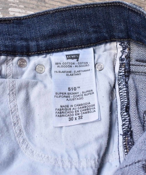 Levi's（リーバイス）の「【ヴィンテージ古着】Levi's/リーバイス "510" スーパースキニー（デニムパンツ・メンズ・ブルー・30）」の5枚目の写真