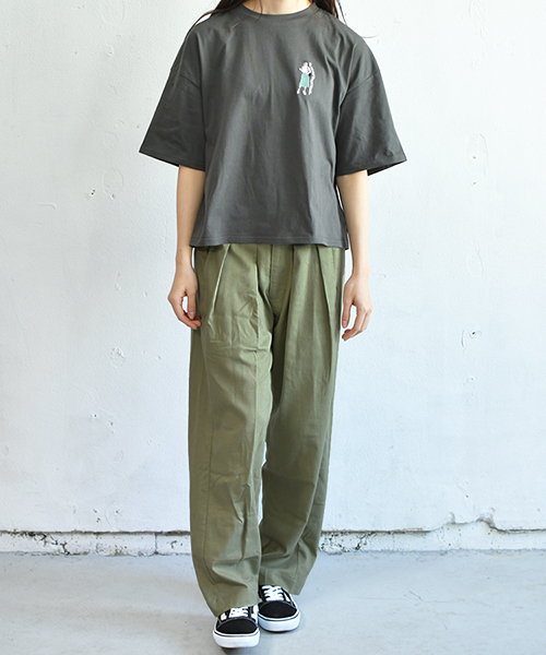 PairPair（ペアペア）の「女の子刺繍Tシャツ（Tシャツ/カットソー・レディース・ブラック/オフホワイト/ホワイト系その他・FREE）」の14枚目の写真