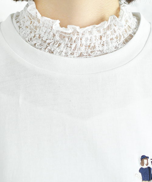 PairPair（ペアペア）の「女の子刺繍Tシャツ（Tシャツ/カットソー・レディース・ブラック/オフホワイト/ホワイト系その他・FREE）」の22枚目の写真