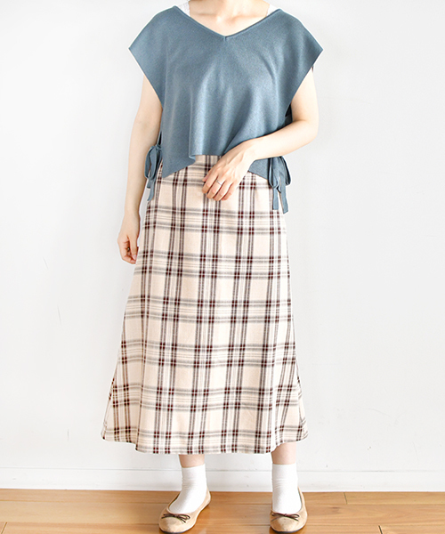 PairPair（ペアペア）の「サイドリボンショートベスト（その他トップス・レディース・ブルー/アイボリー・FREE）」の12枚目の写真