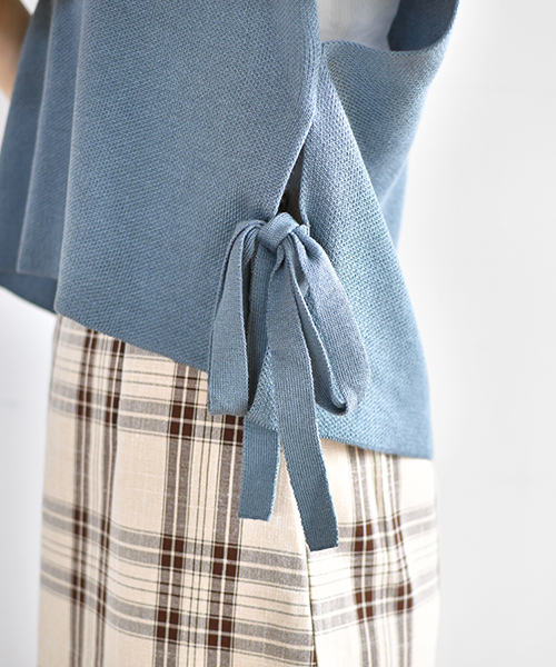 PairPair（ペアペア）の「サイドリボンショートベスト（その他トップス・レディース・ブルー/アイボリー・FREE）」の21枚目の写真