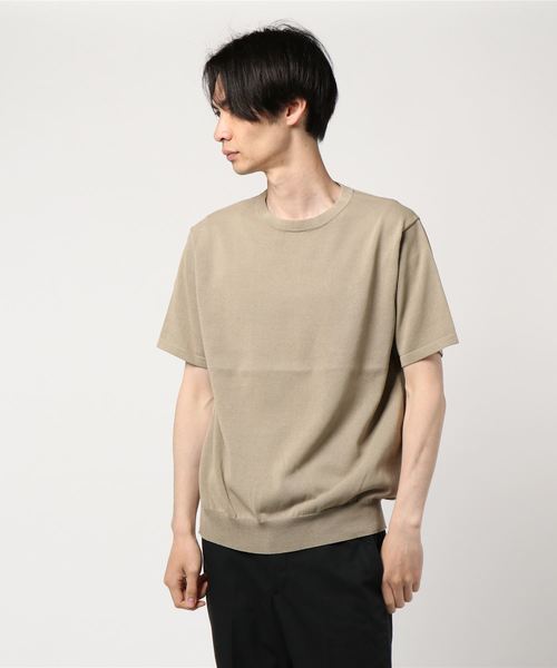 EDIFICE(エディフィス)の「ワシ×ポリ クルーネック ショートスリーブ(ニット/セーター・メンズ・ホワイト/ベージュ/ネイビー/オレンジ・SMALL/MEDIUM/LARGE)」の11枚目の写真