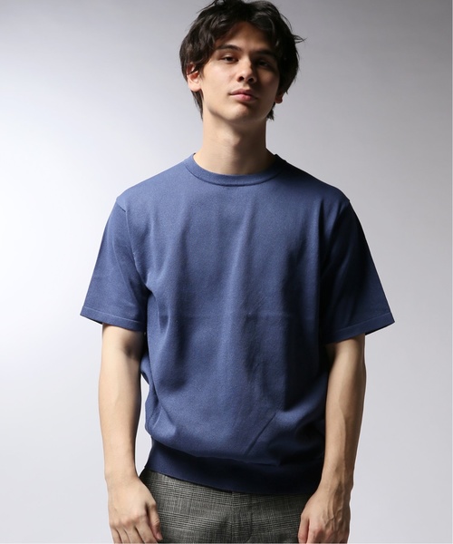 EDIFICE(エディフィス)の「ワシ×ポリ クルーネック ショートスリーブ(ニット/セーター・メンズ・ホワイト/ベージュ/ネイビー/オレンジ・SMALL/MEDIUM/LARGE)」の12枚目の写真