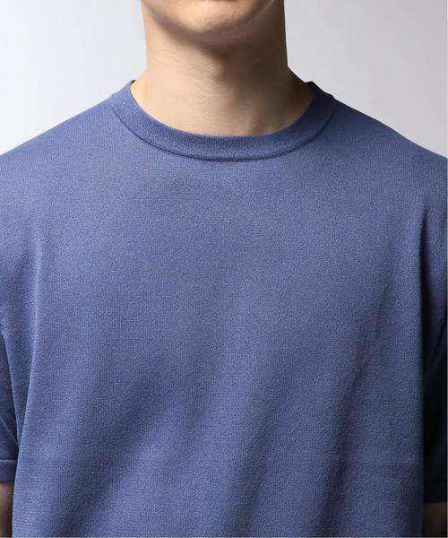 EDIFICE(エディフィス)の「ワシ×ポリ クルーネック ショートスリーブ(ニット/セーター・メンズ・ホワイト/ベージュ/ネイビー/オレンジ・SMALL/MEDIUM/LARGE)」の21枚目の写真