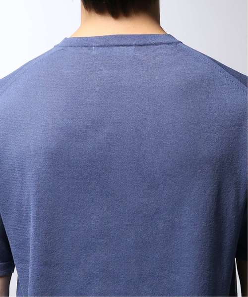 EDIFICE(エディフィス)の「ワシ×ポリ クルーネック ショートスリーブ(ニット/セーター・メンズ・ホワイト/ベージュ/ネイビー/オレンジ・SMALL/MEDIUM/LARGE)」の9枚目の写真