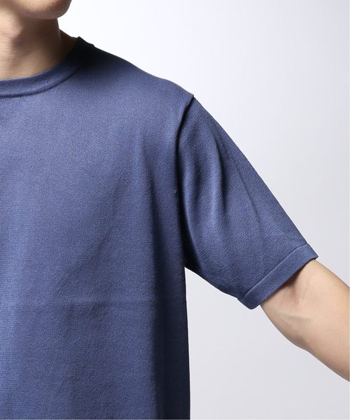 EDIFICE(エディフィス)の「ワシ×ポリ クルーネック ショートスリーブ(ニット/セーター・メンズ・ホワイト/ベージュ/ネイビー/オレンジ・SMALL/MEDIUM/LARGE)」の19枚目の写真