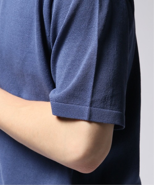 EDIFICE(エディフィス)の「ワシ×ポリ クルーネック ショートスリーブ(ニット/セーター・メンズ・ホワイト/ベージュ/ネイビー/オレンジ・SMALL/MEDIUM/LARGE)」の13枚目の写真